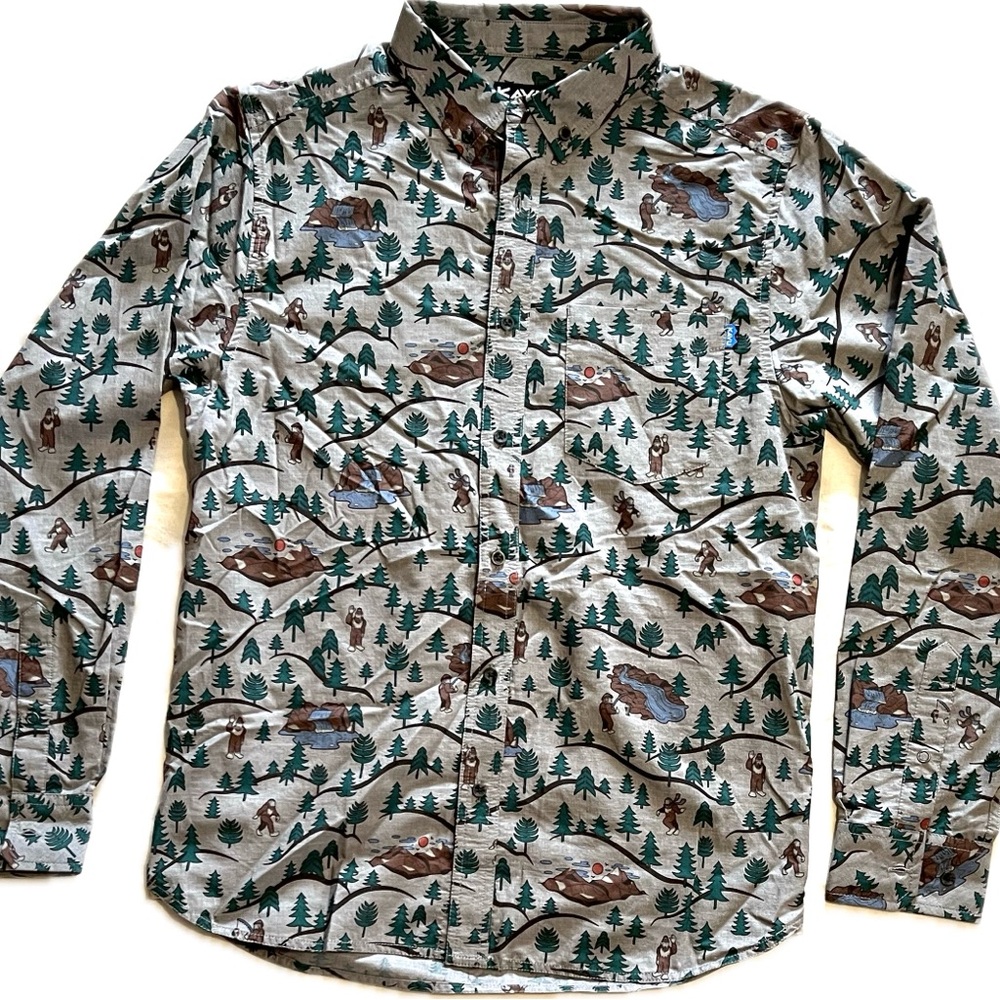 KAVU Linden Sasquatch Button-up medium